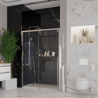 Душевая дверь Ambassador Intense 110021105IX 160см хром/прозрачное