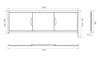 Экран под ванну Onika Лагуна 516002 160см белый