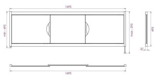 Экран под ванну Onika Лагуна 517004 170см белый