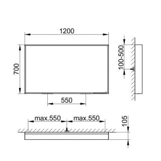 Зеркало Keuco Plan  33098143500 120 см