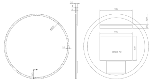 Зеркало с подсветкой Armadi Art 545/2 80 см сенсорный выключатель антизапотевание