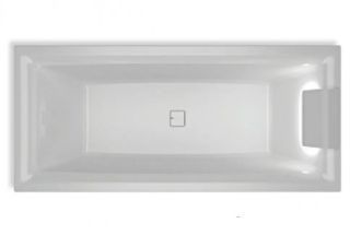 Акриловая ванна с подсветкой Riho Still Square LED B100003005 170х75см светодиоды и подголовник справа белый