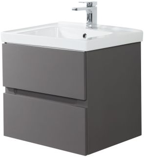 Подвесная тумба под раковину Art&Max Techno 70см смоки софт AM-Techno-700-2C-SO-ZB815