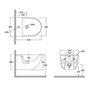 Подвесное биде Kludi Resa D 24BIW0143 белый