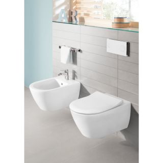 Унитаз подвесной Villeroy  Boch  с сиденьем Subway 2.0 CeramicPlus 5614R2R1 альпийский белый