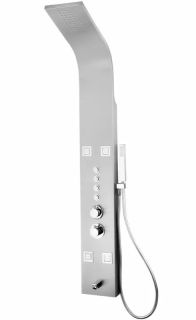 Душевая панель Denberg LT-201 с термостатом нержавеющая сталь