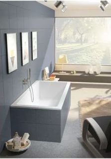 Акриловая ванна Riho Rethink Cubic Fall B109013005 заполнение через перелив 190х90см белый