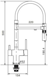 Смеситель для кухни Rose R958T пепельный