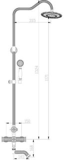 Душевая стойка Zorg Zorg Antic A 403DS-BR