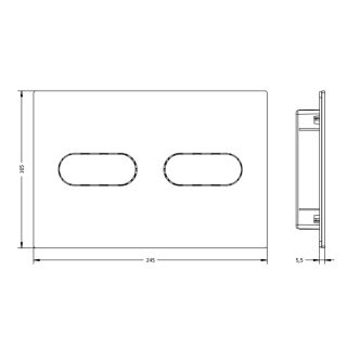 Клавиша смыва ArtCeram INOX 711.000.BS нержавеющая сталь
