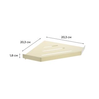 Полка угловая одноэтажная Fixsen Hi-Tech золото-сатин (FX-841G)