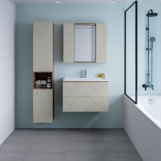 Тумба под раковину Бриклаер Кристалл 4627125416941 80 см латте