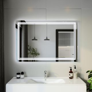 Зеркало с подсветкой Бриклаер Эстель-2 4627125414329 120 см на взмах руки