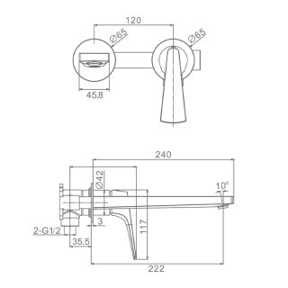 Смеситель для раковины Raglo R07.11 хром