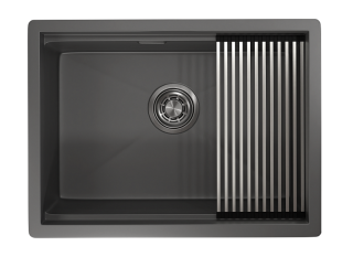 Мойка кухонная Granula Kitchen Space 6045U, графит матовый