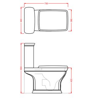 Бачок для унитаза Artceram Cartesio CIC009 03 00 черный