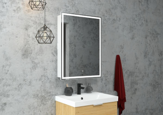 Зеркало-шкаф с подсветкой Continent Allure МВК003 правый 55см белый