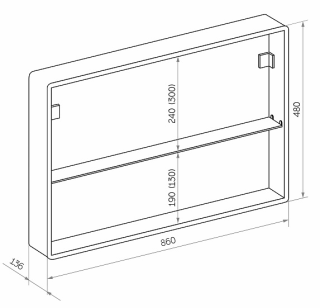 Зеркальный шкаф с подсветкой Misty Токио 90см белый