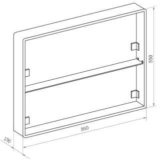 Зеркало-шкаф с подсветкой Continent Tokio Big МВК060 90см белый