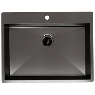 Мойка кухонная Reflexion Iseo 65-BL RX2265BL оружейная сталь