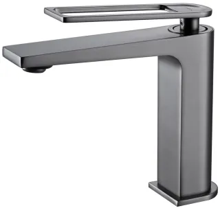 Смеситель для раковины Black&White Universe 9901MG оружейная сталь