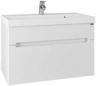 Тумба под раковину СанТа Лондон 224004л 80см белый