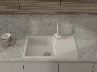 Мойка кухонная GranFest URBAN 678L белый