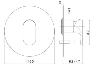 Встраиваемый смеситель для душа Kerama Marazzi Ole 69470EKM.21.018 хром