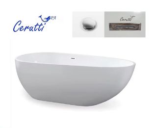 Акриловая ванна CeruttiSpa  CT11289 белая