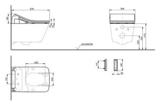 Электронная крышка-биде TOTO Washlet TCF896CG#NW1 с дистанционным управлением белый