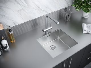 Мойка кухонная Paulmark Gerberg PM214844-BS брашированная нержавеющая сталь