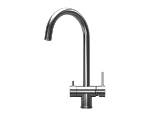 Смеситель для кухни Granula Kitchen Space 7104, СТАЛЬ САТИН