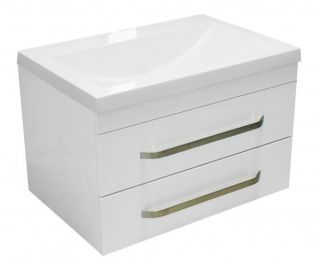 Подвесная тумба под раковину Эстет Monaco ФР-00002138 70см два ящика белый