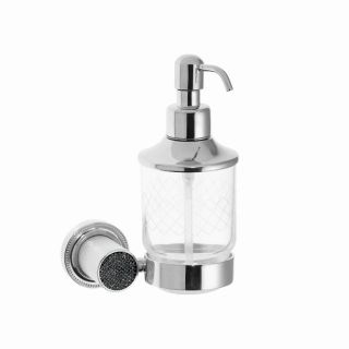 Дозатор для жидкого мыла Boheme Royal Cristal 10932-CR-B хром/чёрный