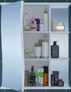 Зеркальный шкаф СанТа Волна 101013 60см левый белый