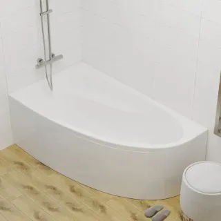 Акриловая ванна 1ACReal Мадрид Щ0000046660 левая 170x95 см на Х-каркасе белый