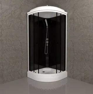 Душевая кабина Triton Нова Щ0000062583 88x88 см профиль чёрный стекло тонированное