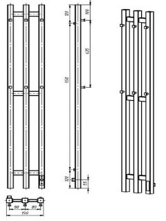 Полотенцесушитель электрический Laris Тея 73207670 левый П3 19x120см белый муар
