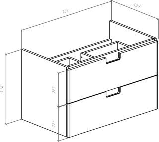 Тумба под раковину Bellezza Пегас 80см белый 00000007781