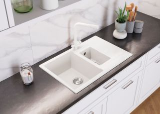 Мойка кухонная Polygran BRIG-770 белый хлопок 473400