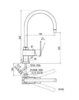 Смеситель для кухни Rav Slezak Loira LR514.5 хром