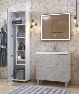 Тумба под раковину напольная Vigo Geometry tn.bsf.GEO.FOS.70.2Y 70 см бетон