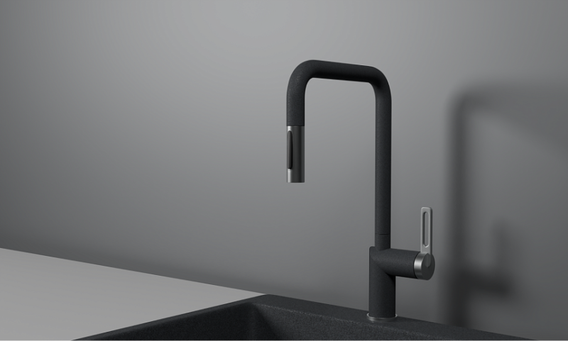 Смеситель для кухни Granula 8173, ГРАФИТ графит
