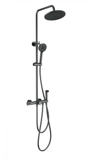 Душевая стойка Wonzon & Woghand WW-B3097-A-BGG с термостатом тёмный графит