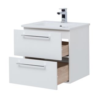 Тумба подвесная Dreja.Rus GIO 60 под умывальник Эйфория-60, белый глянец