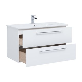 Тумба подвесная Dreja.Rus GIO 100 под умывальник Эйфория-100, белый глянец