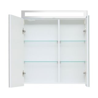 Зеркальный шкаф Dreja.Rus MAX 70 с LED-освещением, белый глянец