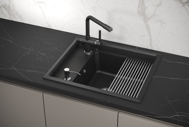 Мойка кухонная Granula Kitchen Space 6004, ШВАРЦ