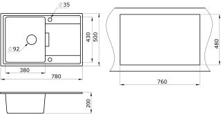 Мойка кухонная Granula GR-7804 арктик