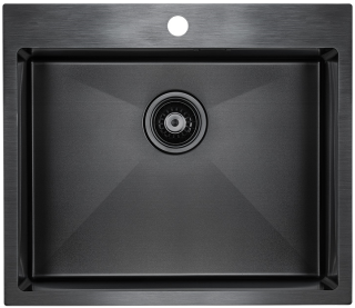 Мойка кухонная Paulmark Isar PM805951-GM воронёная сталь